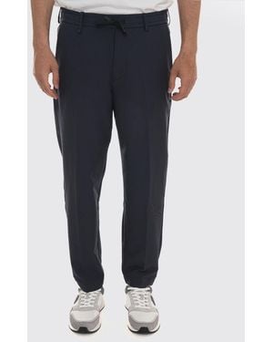 BOSS Slim Fit Jersey Trousers With Drawstring And Elasticated Waist - Blue