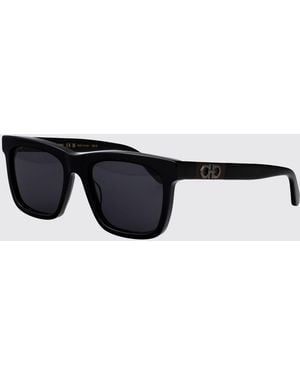 Ferragamo Rectangular Aviator Sunglasses - White