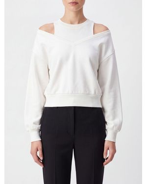 Max Mara Two-Piece Viscose Knit Set With Cut-Out Details - White