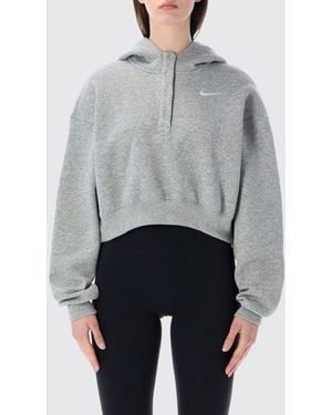 Nike Sudadera Phoenix Fleece De Mezcla De Algodón - Gris