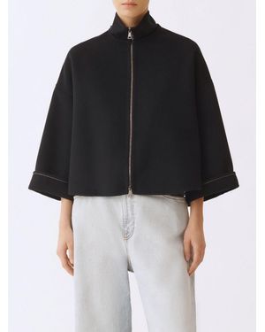 Fabiana Filippi Merino Wool Cape - Black