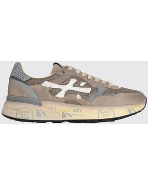 Premiata Mick Suede And Nylon Trainers - White