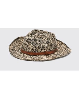 IBELIV Sombrero Ento De Rafia De Ganchillo - Marrón