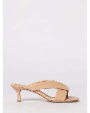 Bottega Veneta Riva Leather Mules - Natural