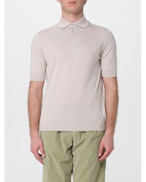 PT Torino Cotton Knit Polo Shirt - Natural