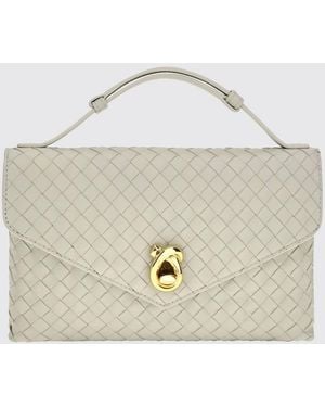 Bottega Veneta Small Knot Lock Intrecciato Leather Top Handle Bag - Natural