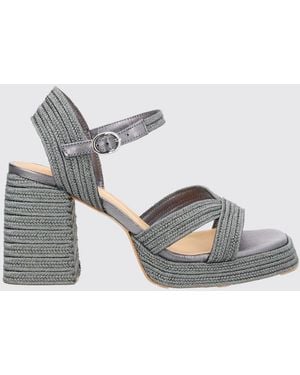 Castañer Valle Braided Raffia And Leather Sandal - White