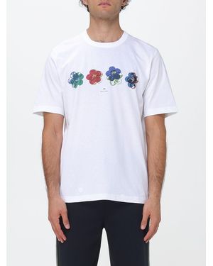 Paul Smith T-Shirt Aus Bio-Baumwolle Mit Allover-Blumenprint Und Logo - Weiß