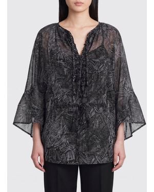 Isabel Marant Printed Silk Blouse - Grey