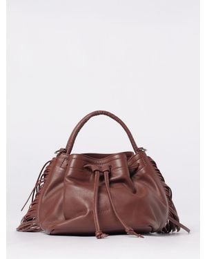Vic Matié Vic Mati&Eacute Leather Bag With Fringes - Brown