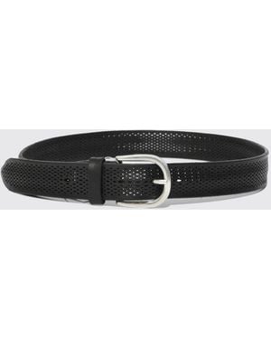 Orciani Perforated Leather Belt - White