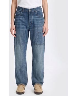 Wales Bonner High-Rise Wide-Leg Cotton Denim Jeans - Blue