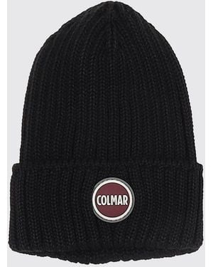 Colmar Virgin Wool Blend Beanie With Cuff And Logo Patch - Black