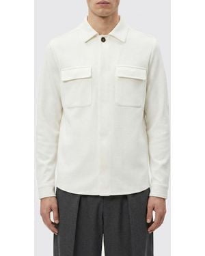 Eleventy Cotton Blend Shirt Jacket - White