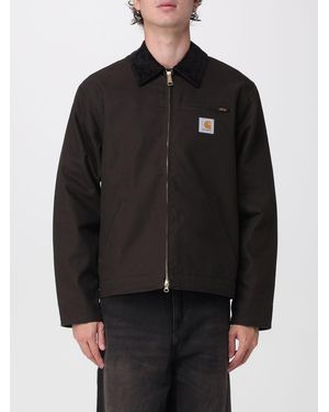 Carhartt Detroit Organic Cotton Shirt Jacket With Velvet Collar - Black