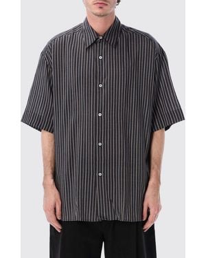 Studio Nicholson Striped Silk And Lyocell Shirt - Gray
