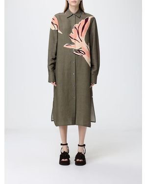 Paul Smith Linen Blend Shirtdress - Green