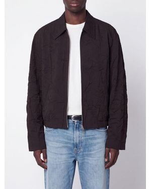 Our Legacy Virgin Wool Shirt Jacket With Zip Closure - Blue