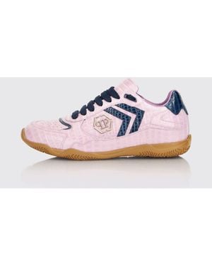 Philipp Plein Pit-$Top Crocodile Print Leather Trainers - Pink
