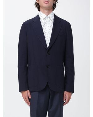 Paul Smith Einreihiger Wollblazer Mit Aufgesetzten Taschen - Blau