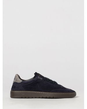Piumha Bicolor Suede Low-Top Sneakers With Embroidered Logo - Blue