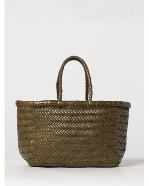 Dragon Diffusion Bolso Triple Jump Small Bamboo De Piel Trenzada - Verde
