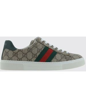 Gucci Baskets Basses Ace En Tissu Gg Supreme À Monogramme - Vert