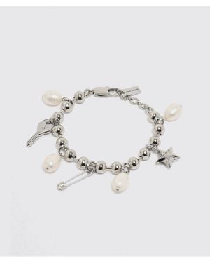 Marc Jacobs Messingarmband Mit Charms Und Kunstperlen - Natur