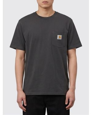 Carhartt Cotton Jersey T-Shirt With Logo - Grey