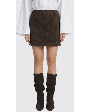 ROTATE BIRGER CHRISTENSEN Suede Mini Skirt - Brown