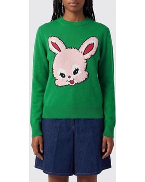 Essentiel Antwerp Jersey De Mezcla De Lana Y Cachemira Con Estampado Gráfico - Verde