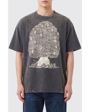 SAINT Mxxxxxx Relaxed Fit Vintage Graphic Print T-Shirt - Grey