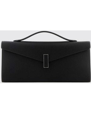 Valextra Iside Clutch Aus Genarbtem Leder - Schwarz
