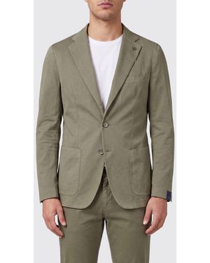Santaniello Cotton Single-Breasted Blazer - Green