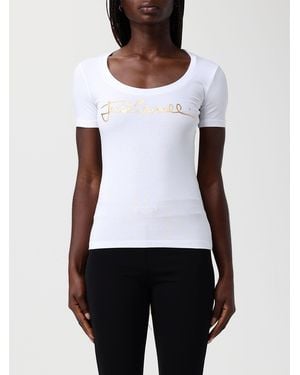 Just Cavalli Cotton T-Shirts With Logo - White