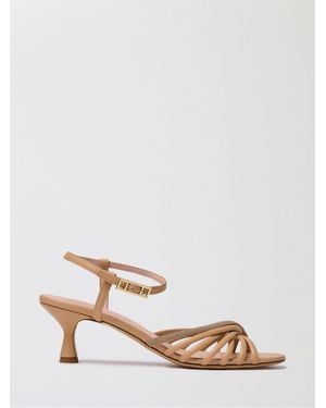 Fabiana Filippi Nappa Sandal With Monile - Natural