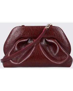 THEMOIRÈ ThemoirÈ Bios Draped Vegan Leather Clutch With Removable Strap - Purple
