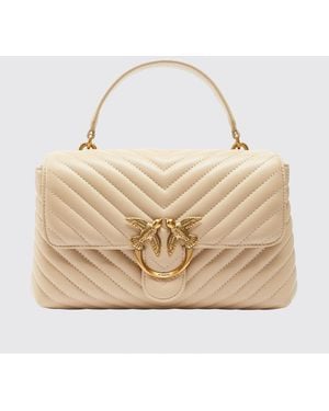 Pinko Medium Love Bag Puff Gesteppte Chevron Nappa - Natur