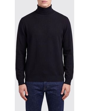Fedeli Long-Sleeved Turtleneck Jumper - Blue