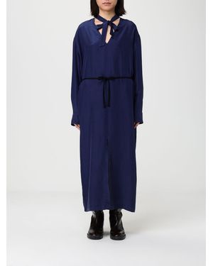 Barena Silk Midi Dress - Blue