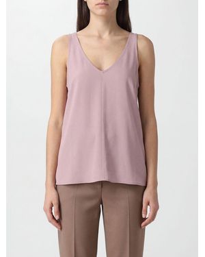 FEDERICA TOSI Top Von Aus Seidenmischung Mit V-Ausschnitt Und Off-Shoulder-Design - Pink
