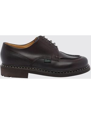 Paraboot Chambord Smooth Calfskin Derby Shoes With Round Toe - White