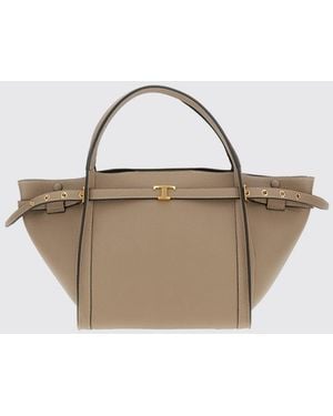 Tod's Small Leather Shopping Handbag - Natural