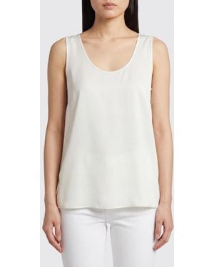 P.A.R.O.S.H. Sleeveless U-Neck Top P.A.R.O.S.H - White