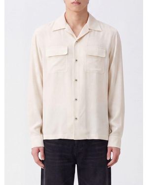 Amiri Long-Sleeve Polyester Shirt With Cuban Collar And Flap Pockets - White