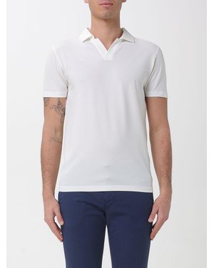 Peuterey Cotton And Silk Blend Polo - White