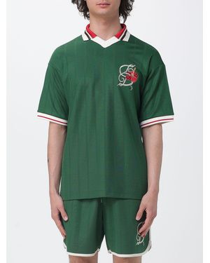 Drole de Monsieur D Hibiscus Cotton Blend Polo Shirt - Green