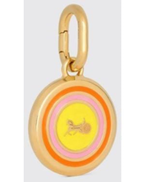 Celine Sulky Enamelled Brass Pendant - White