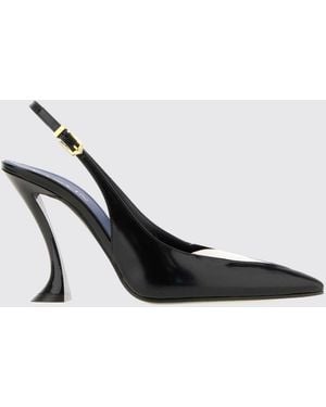 Lanvin Serenade Nappa Leather Slingback Court Shoes With A Sculptural High Heel - White