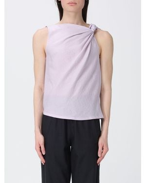 Tela Linen Blend Draped Top - White